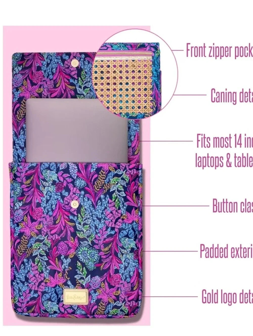 Lilly Pulitzer Calypso Coast Faux Leather 14